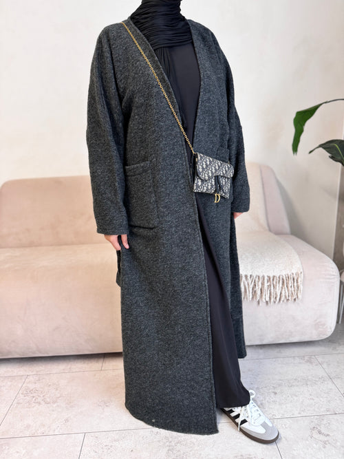 Grey Wool Coat abayah