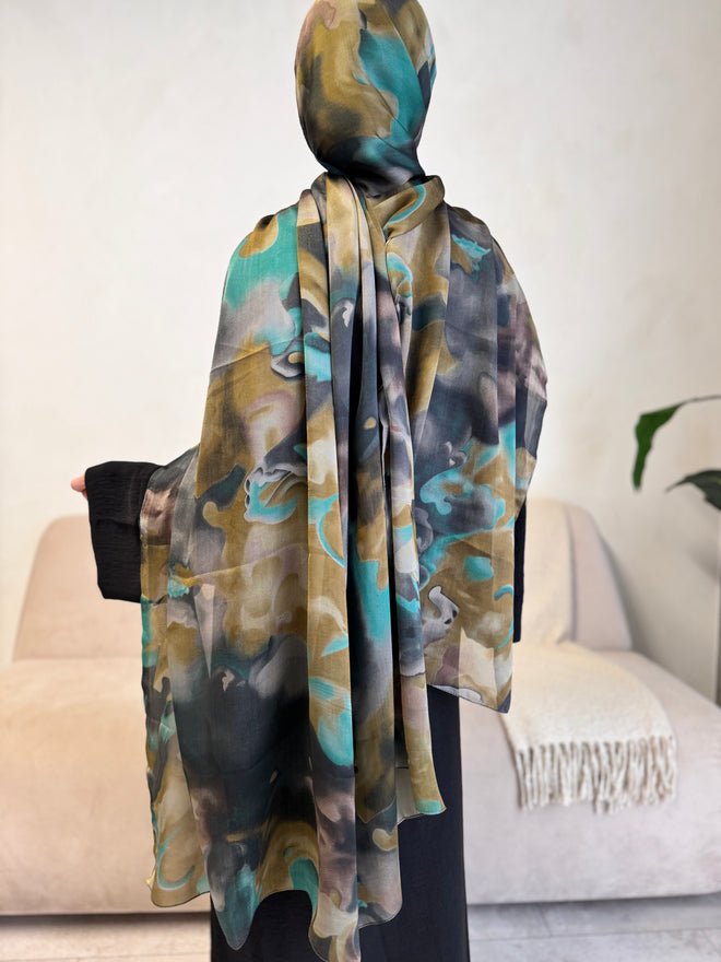 Printed Silk Hijaabs 5