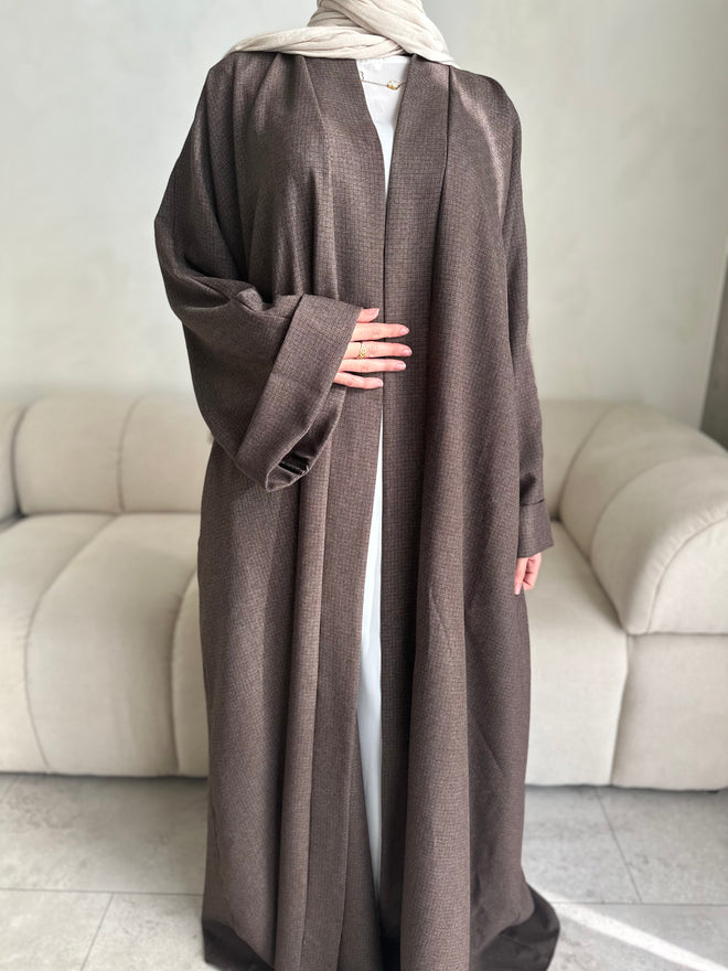 Autumn-brown coat abayah
