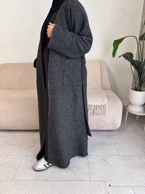 Grey Wool Coat abayah