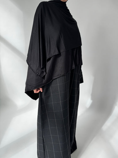 XL Black jersey hijab