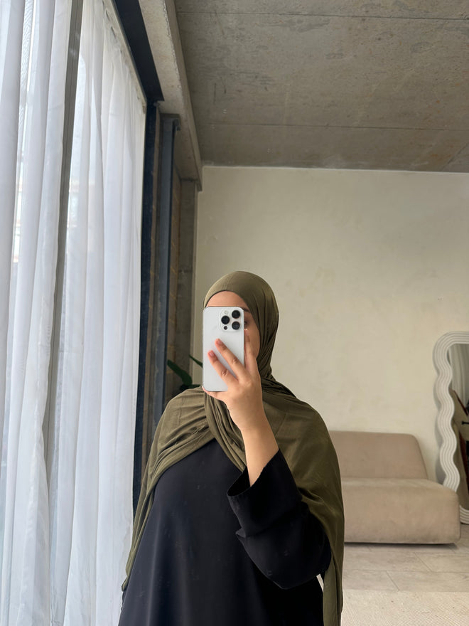 Olive jersey hijaab