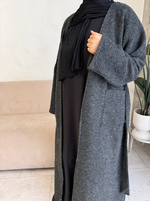 Grey Wool Coat abayah