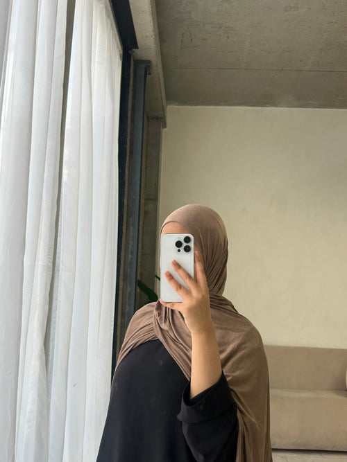 Caramel jersey hijaab