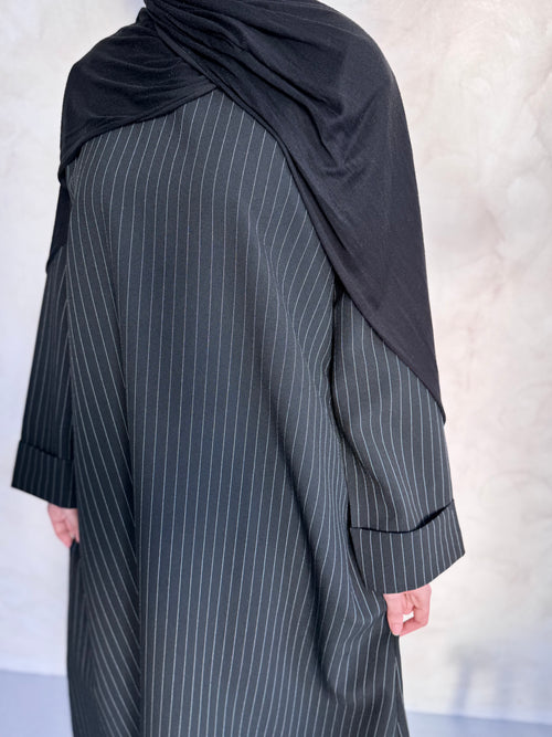 Maya Black Stripe abayah