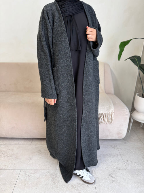 Grey Wool Coat abayah