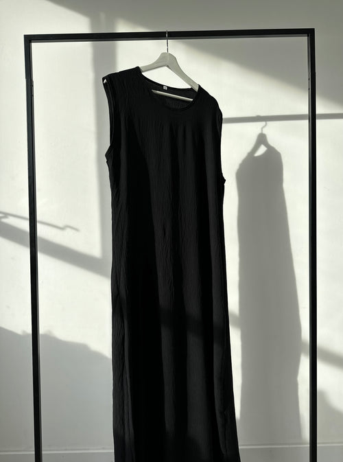 Black slip dress